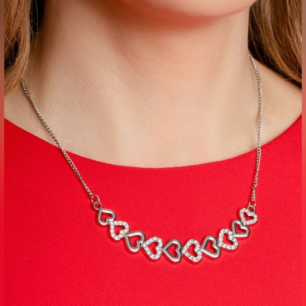 Elegant Silver Heart Necklace